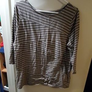 Striped 3/4 sleeve shirt